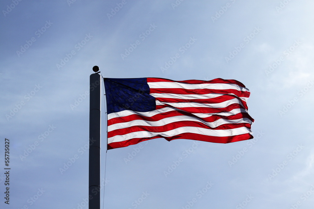 American Flag On A Flagpole American Flag On A Flagpole