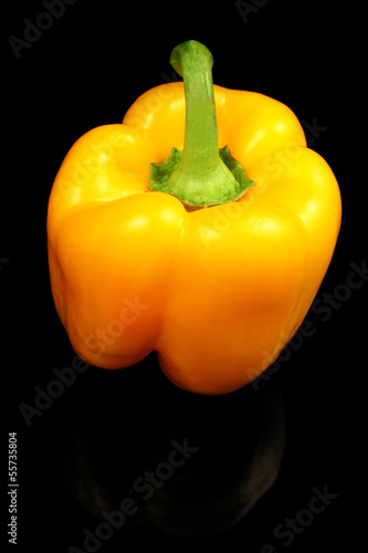 Pepper On A Black Background