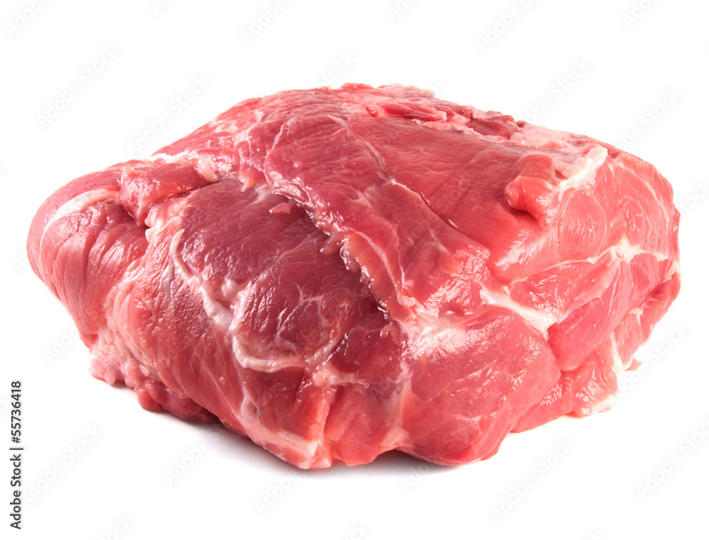 Pork neck carbonade. Fresh raw pork meat.