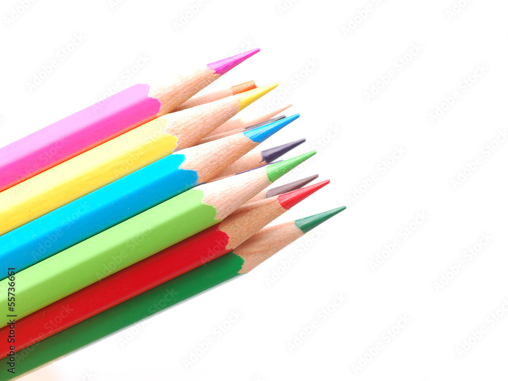 Colorful pencil on isolate background Colorful pencil on isolate background