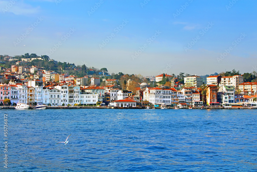 Istanbul Coast, European side, saw from Bosphorus