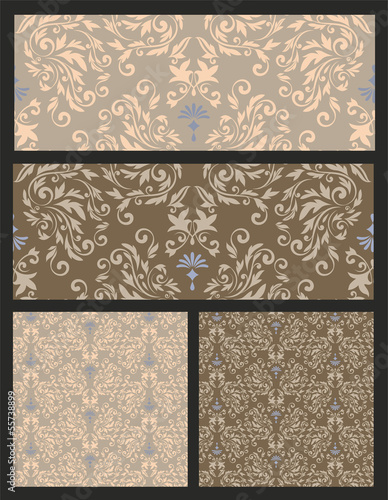 Nahtlosmuster Set. Seamless Pattern EPS8