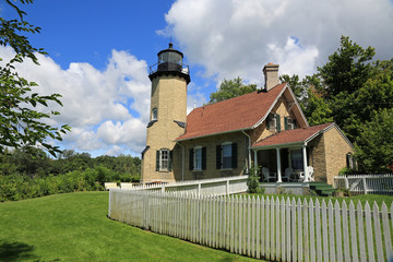 Poster Vuurtoren White River vuurtoren in Michigan  © Thomas Barrat