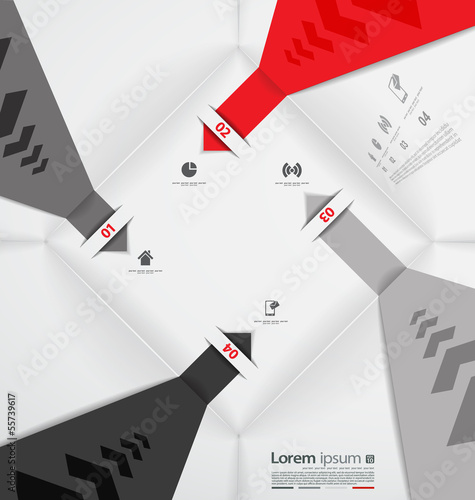 Minimal infographic template vector