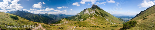 Fototapeta Naklejka Na Ścianę i Meble -  Panorama of summer mountain ridge - High Tatras, Slovakia, EU