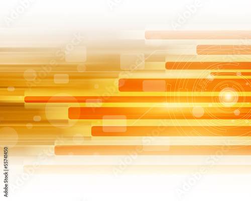 Orange Abstract  Technology Background