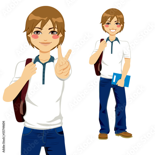 Handsome Student Teen