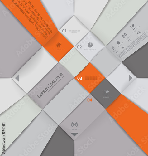 Modern infographic template box vector