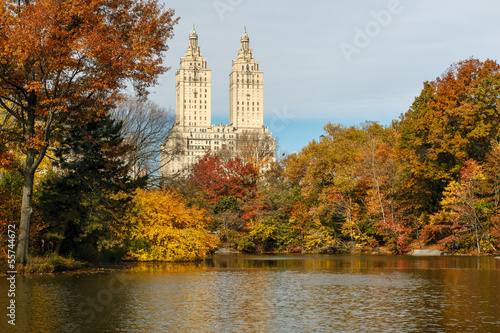 Autumn view from Central Park, New York