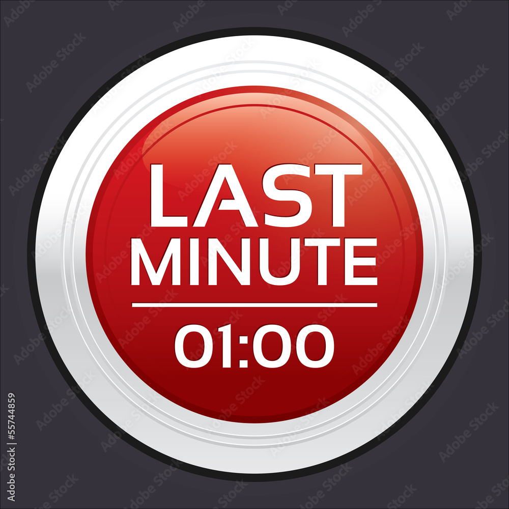 Last minute sale button. Vector round sticker. Last minute sale button. Vector round sticker.