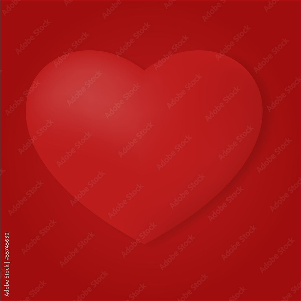 Valentines day graphic illustration in red tone