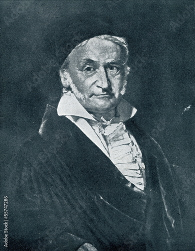 Canvastavla Carl Friedrich Gauss, painted by Christian Albrecht Jensen
