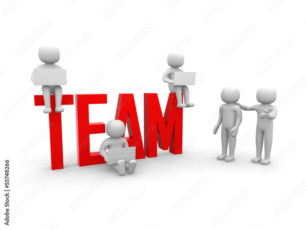 Teamwork. Conceptual business illustration. White background. Teamwork. Conceptual business illustration. White background.