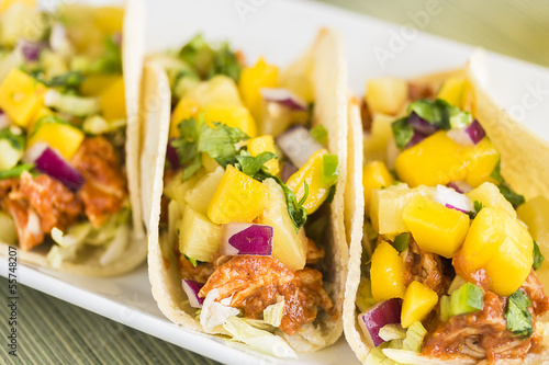 Hawaiian BBQ Chicken Tacos