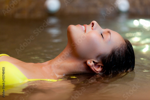 Beautiful woman relaxing in a spa