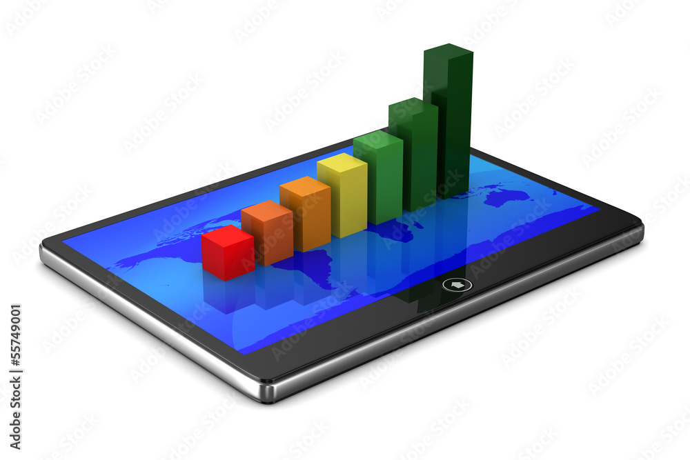 tablet on white background. Isolated 3D image tablet on white background. Isolated 3D image
