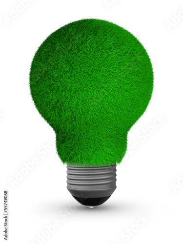 energy saving bulb on white...