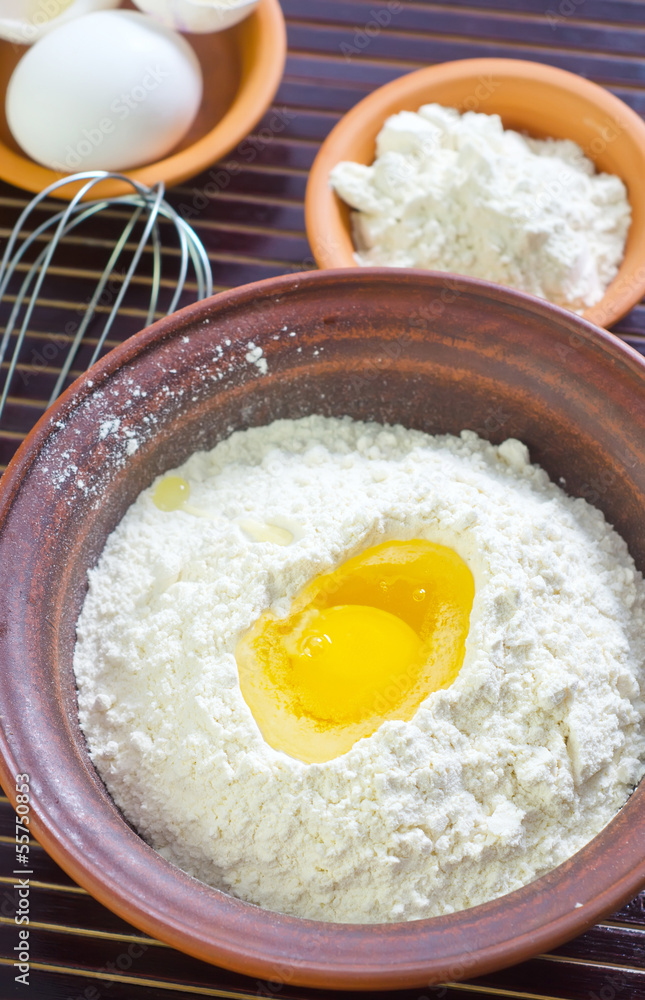 flour and eggs