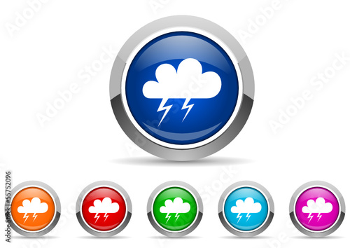storm icon set