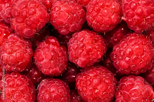 Fresh organic raspberry, bio-fruits from local farm and garden