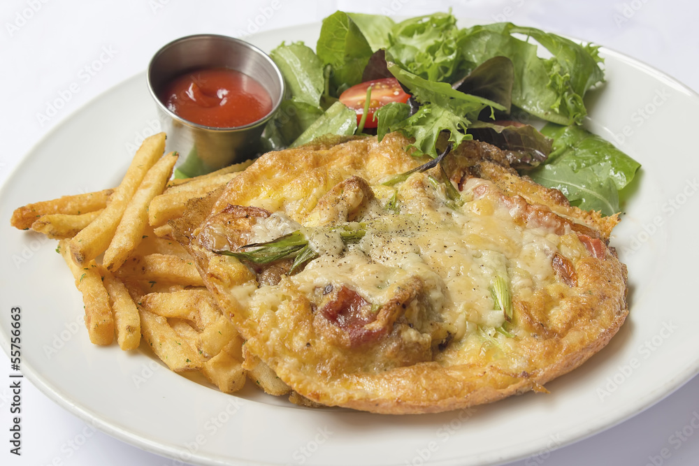 Frittata with Organic Green Salad Frittata with Organic Green Salad