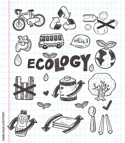 doodle ecology icons