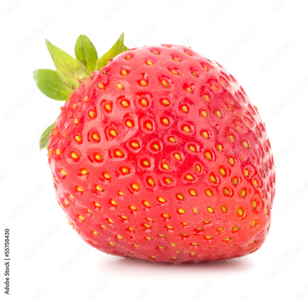 Strawberry isolated on white background closeup