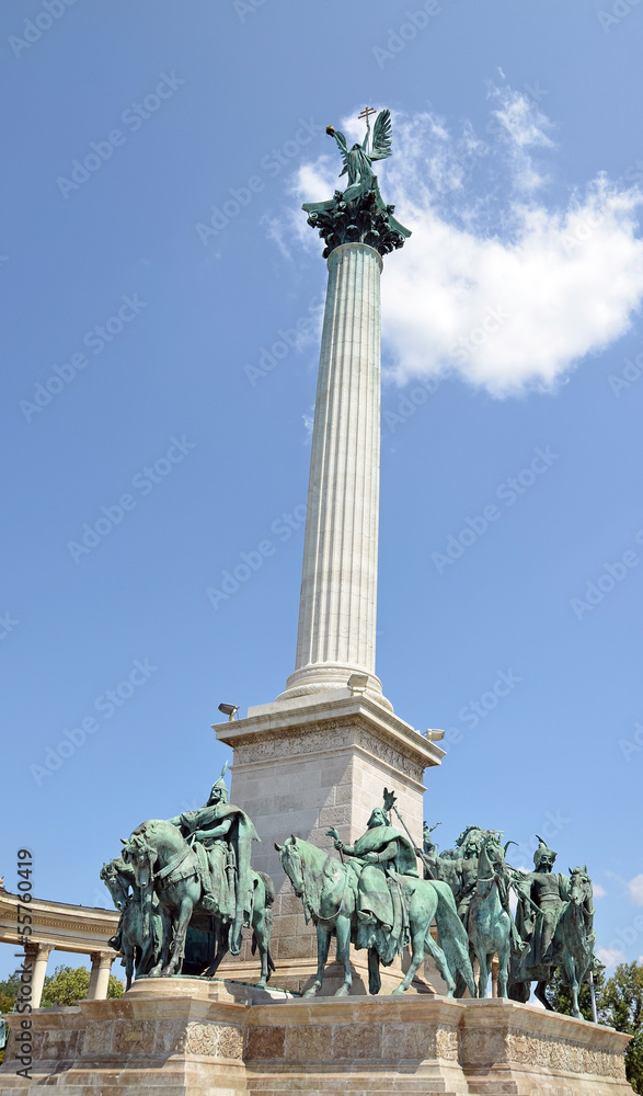 Millennium Memorial monument, Budapest, Hungary