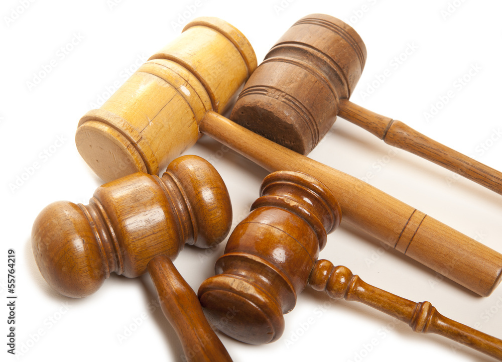 Set gavel isolated