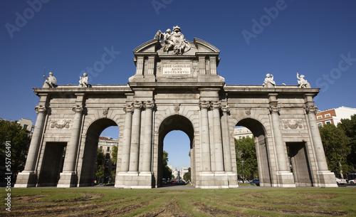 Alcala Gate in Madrid city