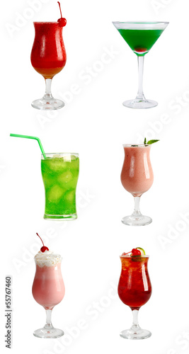 collection Alcoholic cocktails