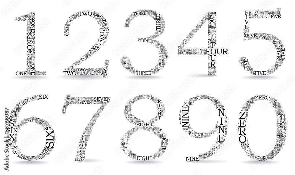 Set of numbers, each created from text tittles Set of numbers, each created from text tittles