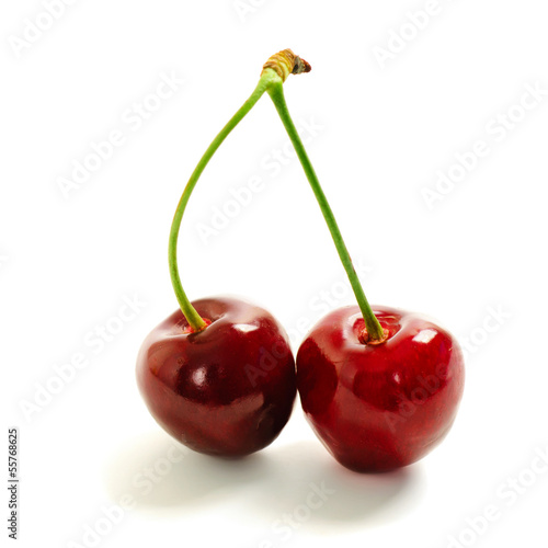 Two sweet cherry