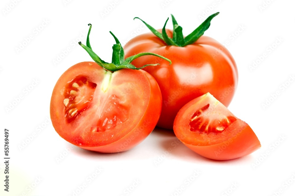 Fresh tomatoes isolated on white Fresh tomatoes isolated on white