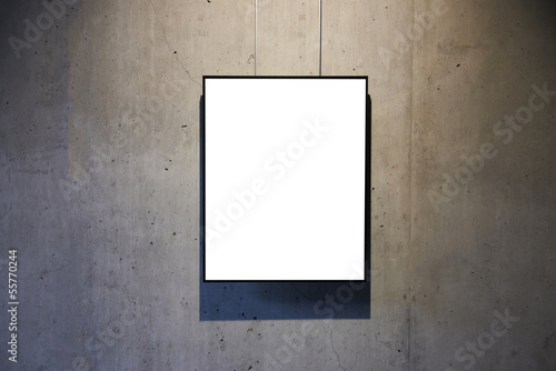 Empty white isolated frame