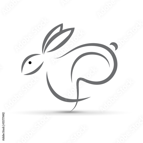 Vector logo hare