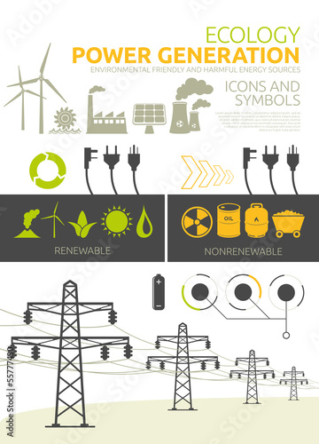 Power generation vector concept designs photo