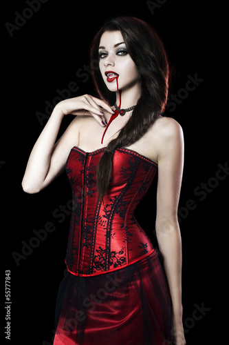 Beautiful Young woman as sexy vampire