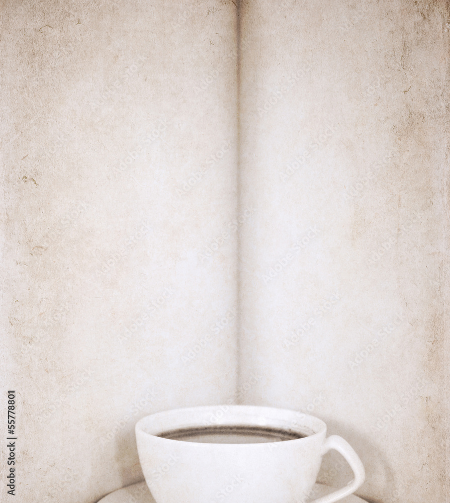 artwork in retro style, book and coffee artwork in retro style, book and coffee