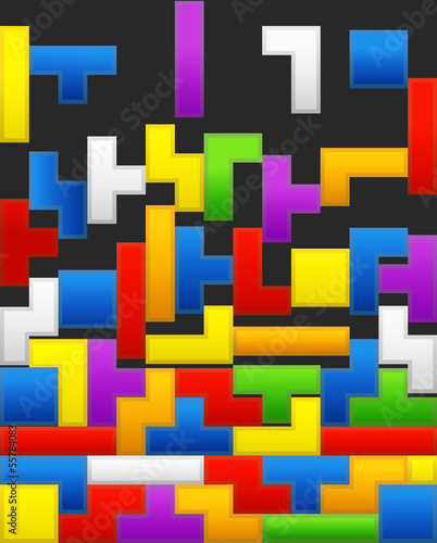 Falling down color blocks