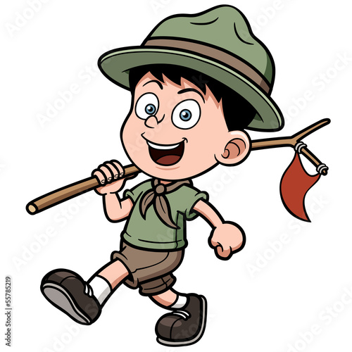 Vector illustration of boy scout