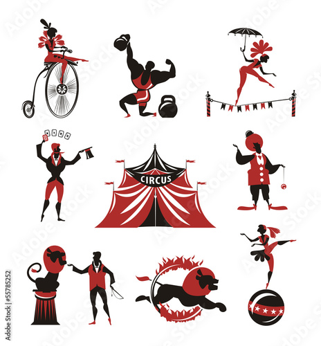 Circus. Collection of icons