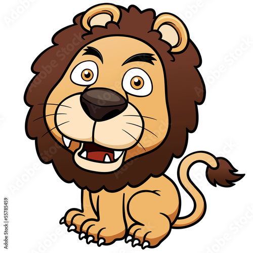 Fototapeta Naklejka Na Ścianę i Meble -  Vector illustration of Lion cartoon