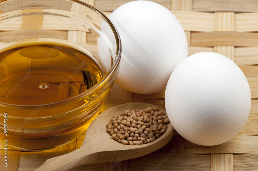 Chicken eggs and vegetable oil Chicken eggs and vegetable oil