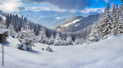 Beautiful winter landscape in the mountains. © Andrew Mayovskyy