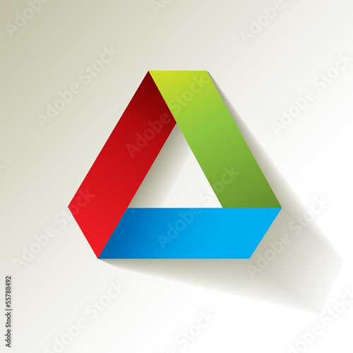 RGB Dreieck Papier Origami