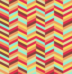 Crédence de cuisine Zigzag Motif abstrait coloré sans couture  © Cienpies Design