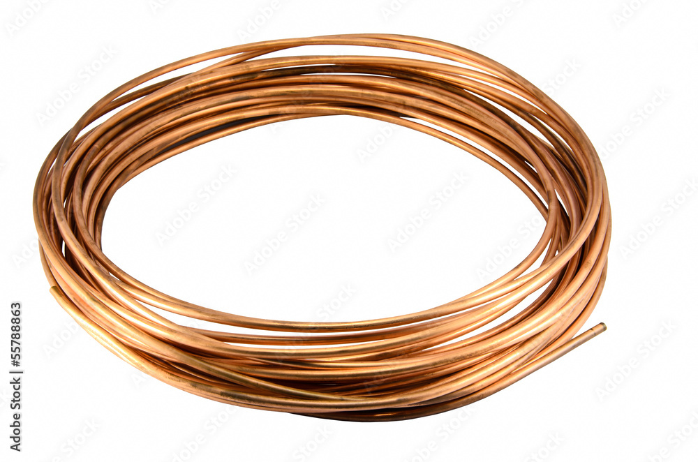 Copper Tubing isolate on white background Copper Tubing isolate on white background