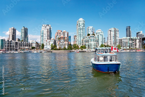 Commuter Passenger Ferry in False Creek, Vancouver, British Colu