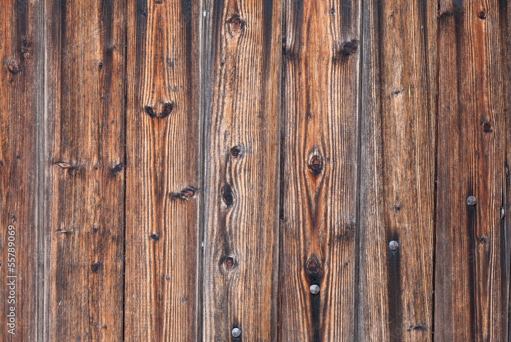Naklejka premium Old wooden boards as background